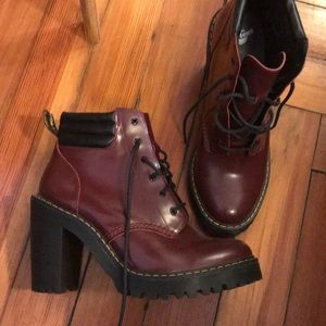 Dr. Martens AirWair Block Heel Combat Boots